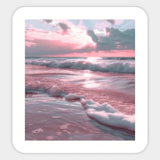 Pink Beach Sticker